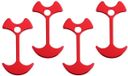 Merkloos / Sans marque Dailygoods - Aluminiumlegering Tentstaken - Duurzaam en Lichtgewicht - Perfect voor Kamperen - Rood - 4 Stuks - Ideaal voor Buitenactiviteiten