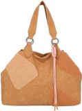 Fritzi aus Preußen shopper schoudertas Izzy Medium Limited Happy Flocked Soft Chestnut Lichtbruin