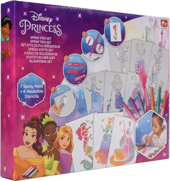 Disney Princess Spray Pen Set - Blaasstiften Set - Multi - Kunststof - 4+ Years