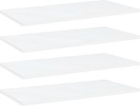 vidaXL - Wandschappen - 4 stuks - 60x30x1,5 cm - Spaanplaat - Wit