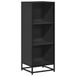 vidaXL Boekenkast Zwart Metaal en Hout 40 x 35 x 107,5 cm