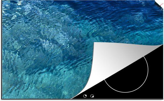 KitchenYeah® Inductie beschermer 77x51 cm - Zee - Golf - Water - Inductie kookplaat accessoire