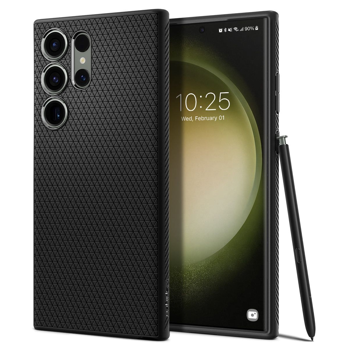 Spigen Liquid Air Samsung Galaxy S23 Ultra Hoesje - Zwart
