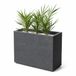 EDA Bloempot / plantenbak Graphit - kunststof - antraciet - 79 x 30 x 60 cm - dubbelwandig - roomdevider