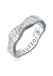 KUZZOI - Ring - Heren Band Organisch Structuur in 925 Sterling Zilver - Heren