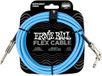 Ernie Ball 6464 Flex 3 meter instrumentkabel blauw haaks - recht