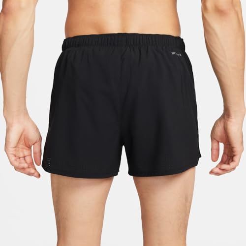 Nike Men's Shorts M Nk Df Fast 3In Bf Short - Black/Black/Reflective Silv - FN3355-010 - 2XL