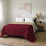 Italian Bed Linen Elegant Zomerdekbed Bordeaux/Crème Tweepersoonsbed
