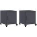Acier Table de chevet 2 pcs meuble de chevet table de nuit anthracite 36x39x43,5 cm