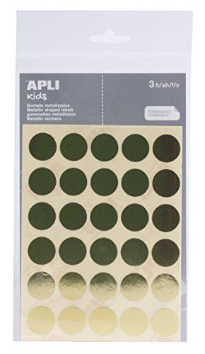Apli Kids 11808 - Ronde gometzak Ø 20 mm metallic goud 3 vellen