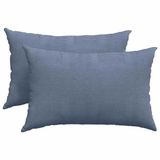 vidaXL - Zitkussens - 2 stuks - Blauw - 60 x 40 cm - Corduroy stof