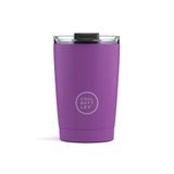 Cool Bottles Thermosbeker 330 ml - RVS Tumbler Beker - 5u warm / 10u koud - Lekvrije Koffiebeker - BPA-vrij - Vivid Violet