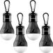 Travelhawk Camping lamp - 4 Stuks - Kampeerlamp - Tentlamp - Noodverlichting - Op Batterijen - Zwart