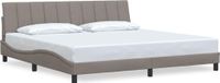 Hanko Cadre de lit tissu taupe 200x200 cm