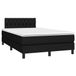 vidaXL Boxspringbed met matras, zwart, 140x200 cm, stof