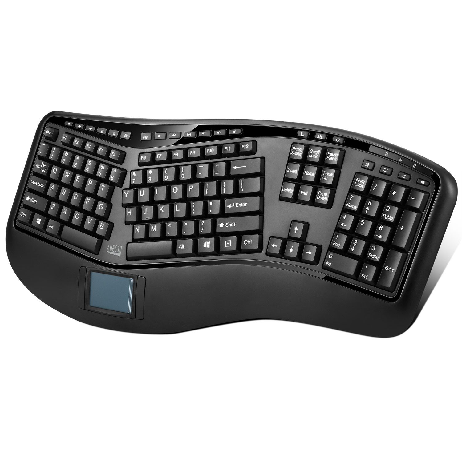 Adesso Tru-Form 4500 - Toetsenbord - QWERTY - Draadloos - Zwart