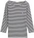 Tom Tailor T-shirt à manches longues pour femme avec rayures - Offwhite Navy Regular Stripe - Taille L