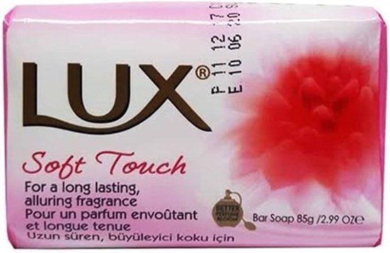 Lux Zeep Soft Touch (roze) 80 gr - Parfumvrij - Bloemen Geur