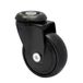 WAGNER 01127701 Ultrawendbare 360° - 3C - design-stuurrol/apparaatrol/meubelrol - zwart, zacht, ruggat compatibel met TENO meubelpoten systeem, diameter 75 mm, draagkracht 75 kg