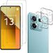 Phonillico® Gehard glas voor Xiaomi Redmi Note 13 5G en camerabescherming [Pack 2]