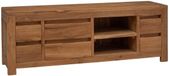 vidaXL Meuble TV 110 x 30 x 40 cm Naturel Teck massif