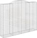 vidaXL Gabion - curved - 300x50x220/240 cm - galvanized iron