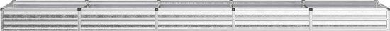 VidaXL Lit de jardin surélevé galvanisé argent 400 x 80 x 24 cm acier