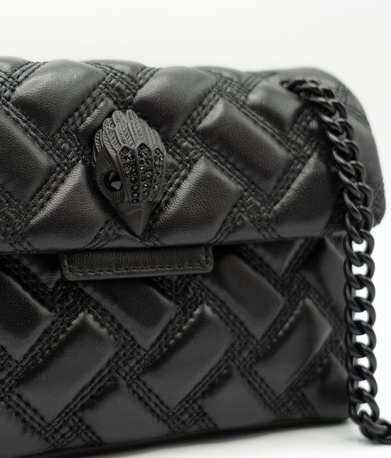 Kurt Geiger London Mini Kensington Drench Schoudertas - Zwart - Leer