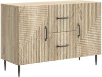 vidaXL Dressoir met lade Sonoma Eiken 89 x 34,5 x 60 cm Bewerkt hout