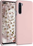 kwmobile telefoonhoesje geschikt voor OnePlus Nord - Hoesje met siliconen coating - Smartphone case in oudroze