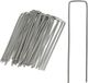 Merkloos / Sans marque Relaxdays Gronddoekpennen - 50 stuks - Grondanker - Haring - Gronddoekhaak - Grondhaken - Zilver - Staal - 15 cm