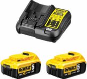 DeWALT Power Set (2 x 18V 5,0 Ah accu's + oplader DCB107)