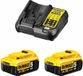 DeWALT Power Set (2 x 18V 5,0 Ah accu's + oplader DCB107)