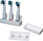 Nillie Opzetborstelhouder Wit 3 Houders Tandenborstelhouder Electrische Tandenborstelhouder Inclusief Bevestiging