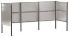 Bac à ordures écran 249 x 85 x 113 cm Acier inoxydable argent