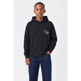 Petrol Industries hoodie met backprint - zwart