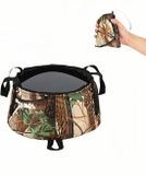 OEM Draagbare opvouwbare gootsteenemmer voor kamperen/wastafel, reizen - verdikt lekvrij nylon, versterkte handgreep, multifunctioneel (auto, vissen, afwassen, wassen) camouflage