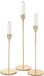 Boltze Kandelaar - 3 set - 33cm - Metaal - Ø 10 cm - Goud