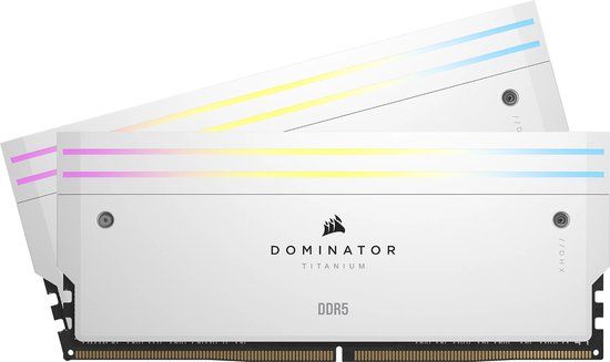 Corsair Dominator Titanium RGB White - DDR5 - 32GB (2x16GB) - 6600MHz - CL32