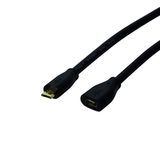 LogiLink CU0121 USB 2.0 Micro-B power uitbreiding Zwart, 1m