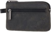 oxmox Leren sleutelgeval Lizard 2.0 Embossed Vintage Black