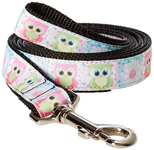 Mirage Pet Products Mirage Pet Products Hondenhalsband met schattig uilenmotief, nylon, 2,5 x 1,8 m