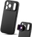 MOJOGEAR 17mm lens case voor iPhone 17 Pro - Telefoonhoesje met Lens Mount - Carbon Fiber Look - Zwart