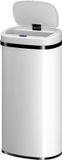 Juskys Automatische Prullenbak / Afvalemmer / Sensorprullenbak - 70 Liter - Wit - Rechthoek