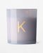 HEMA Bougie en verre Ø8x9cm Lettre K (bleu clair)