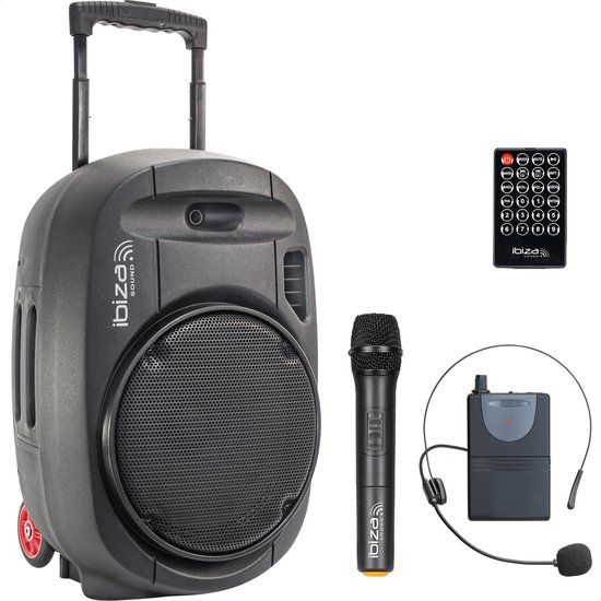 Ibiza PORT12UHF-MKII Draagbaar geluidssysteem 700W met accu
