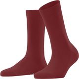 FALKE Family eenkleurig katoen sokken dames rood - maat 35-38
