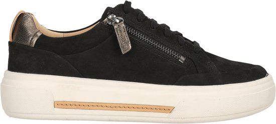 Clarks Hollyhock Zip Womens Black Nubuck, 5.5