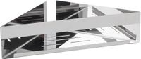 Wenko Turbo-Loc hoekplank Genova Shine, roestvrij staal, zilver, 36 x 8 x 17 cm