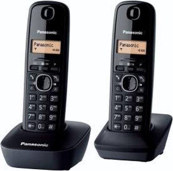 Panasonic KX-TG1612FXH DECT telefoon met nummerherkenning - Zwart
